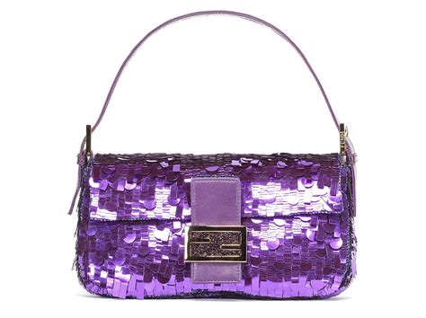 fendi sequin baguette bag|Fendi baguette cloth handbag.